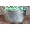 Homeroots Refreshments Oval Stainles Steel Galvanized Beverage Tub 384109